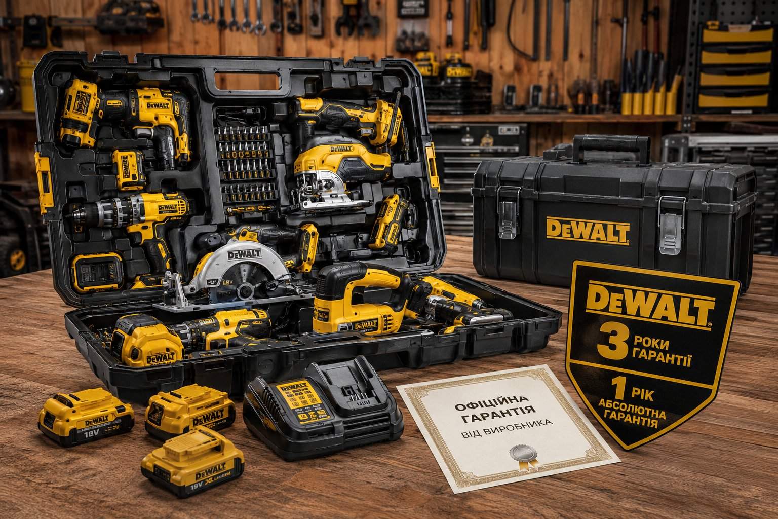 Переваги інструментів DeWALT у наборі